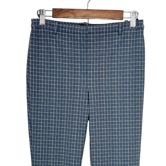 Theory CL Slim Cropped Pant in Printed Performance Knit Gray Multi Size 4 - Picture 7 of 12